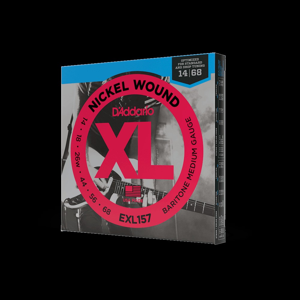 Daddario 14-68 Medium Baritone Electric Guitar Strings EXL157