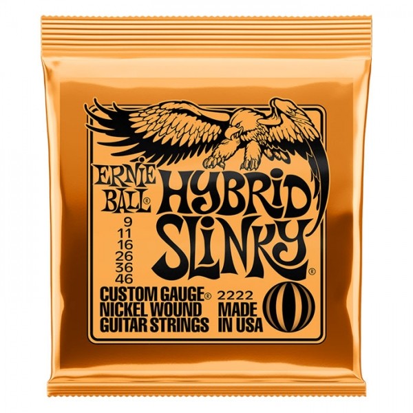Ernie Ball 2222 Hybrid Slinky Nickel Wound Electric Guitar Strings 9-46 Guage