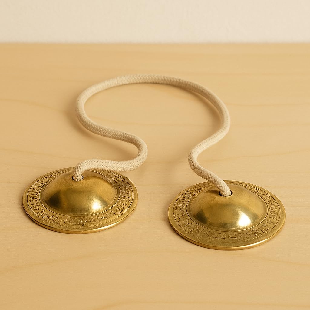 Pure Source India Manjeera For Pooja-Kirtan-Worship- kartal instrument-Hand Cymbals Manjira Pair