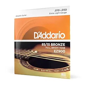 D'Addario EZ900 85/15 Bronze Great American Extra Light Acoustic Guitar Strings