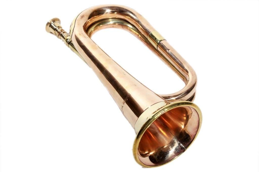 Full Size Pure Brass Bugle to Play Gift Decorative Gift bigul 300gm